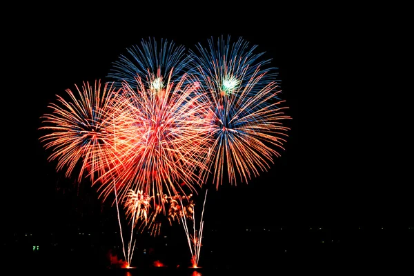 Firework in black background — Stock Photo, Image