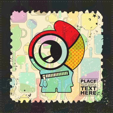 Sevimli canavar grunge posta pulu.