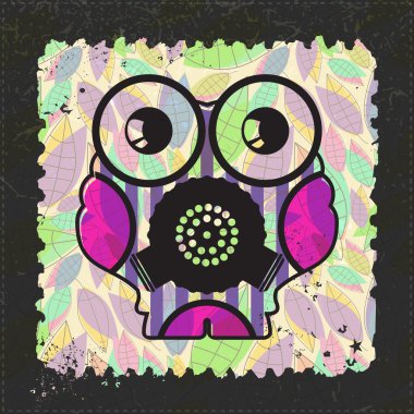 Sevimli canavar grunge posta pulu