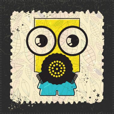 Sevimli canavar grunge posta pulu