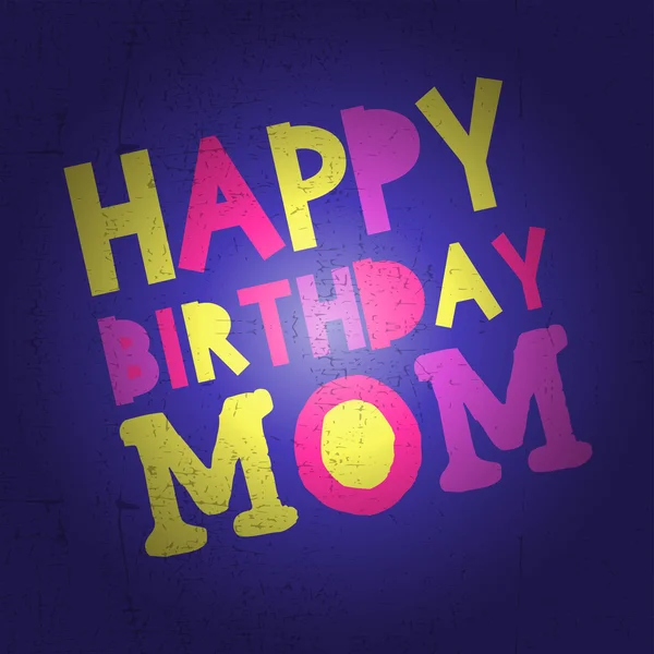 Feliz cumpleaños mamá, Vector ilustración — Vector de stock