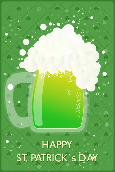 Happy St Patricks Günü afiş. — Stok Vektör