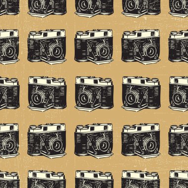 Eski kamera ile decarative seamless modeli