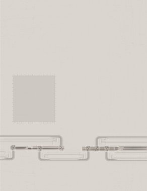 Sayılar ve soyut bağlantı şekilleri ile dekoratif çerçeve,