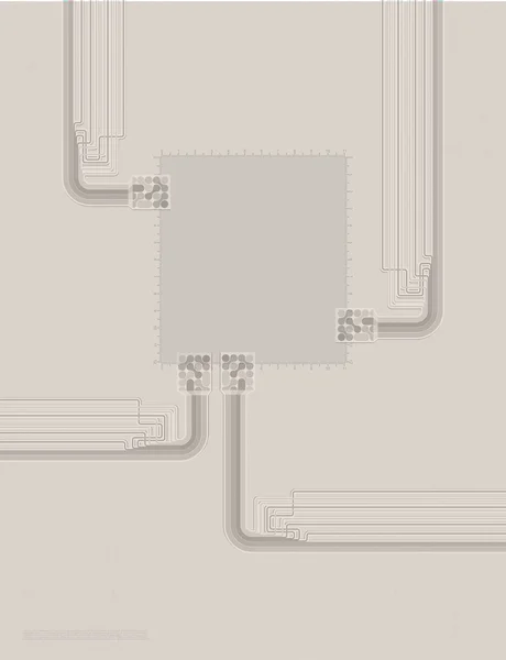 Marco decorativo con números y formas de conexión abstractas , — Archivo Imágenes Vectoriales