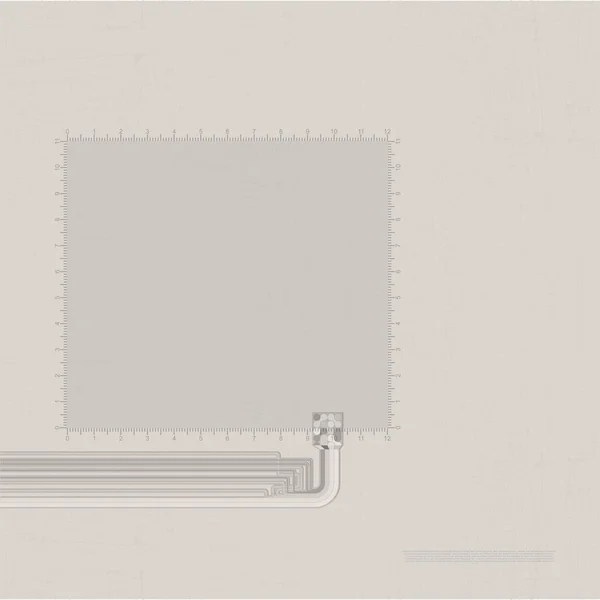 Marco decorativo con números y formas de conexión abstractas , — Vector de stock