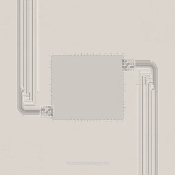 Cornice decorativa con numeri e forme di connessione astratte ad esso , — Vettoriale Stock