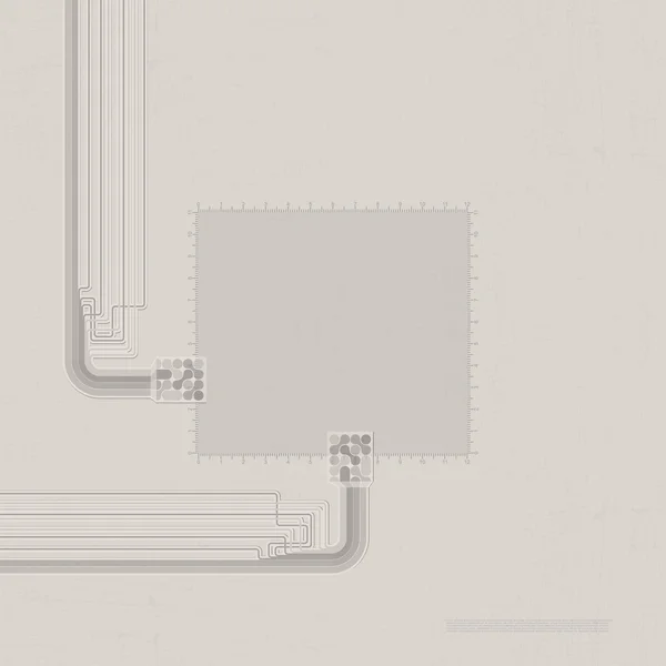 それに数字と抽象的な接続形状を持つ装飾フレーム, — ストックベクタ