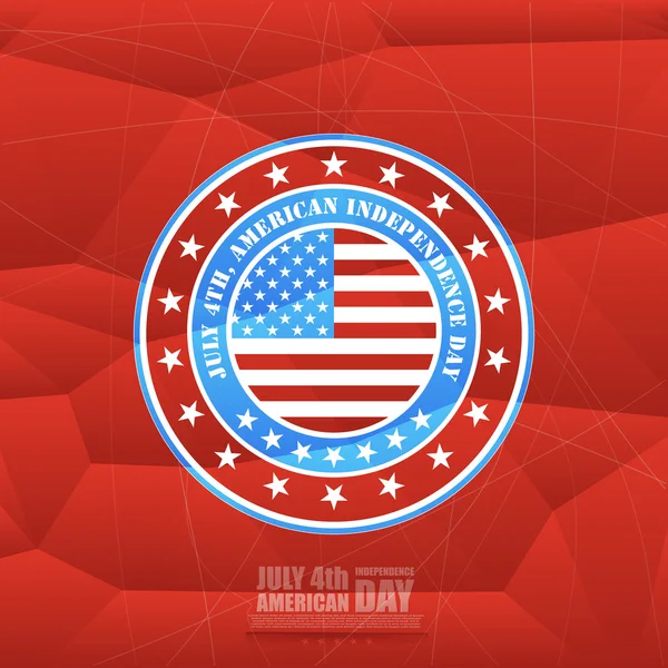 Independence day of America, 4th July, — Stock Vector