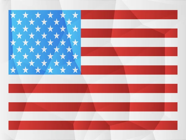 Vlag van Amerika, op een polygonal achtergrond, — Stockvector