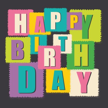 Doğum günün kutlu olsun. vektör illüstrasyonu