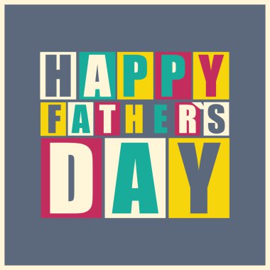 Mutlu Babalar günü hediye kartı. Vektör çizim.