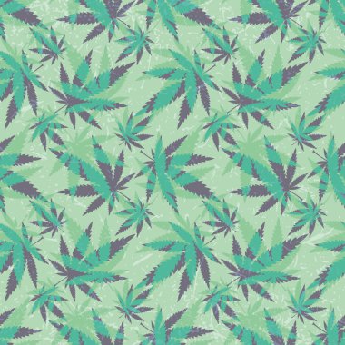 Esrar yaprakları - Dikişsiz desen