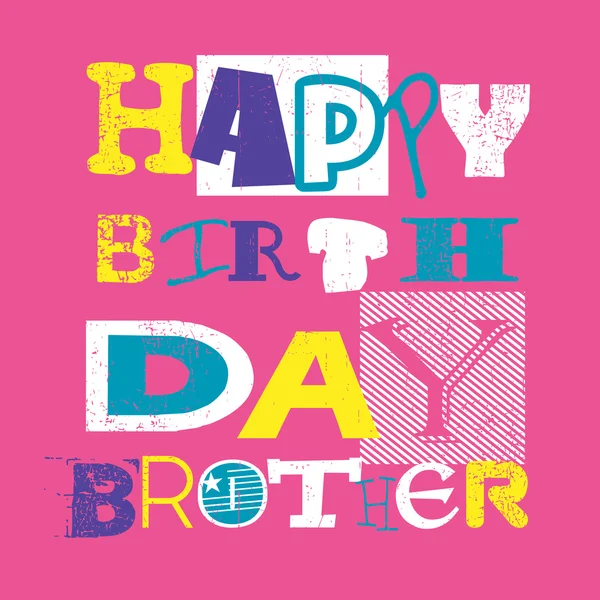 Joyeux anniversaire carte frère — Image vectorielle