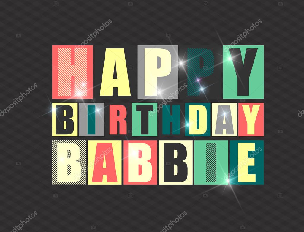 Carte D Anniversaire Joyeux Retro Image Vectorielle Par Aleabievsasha C Illustration