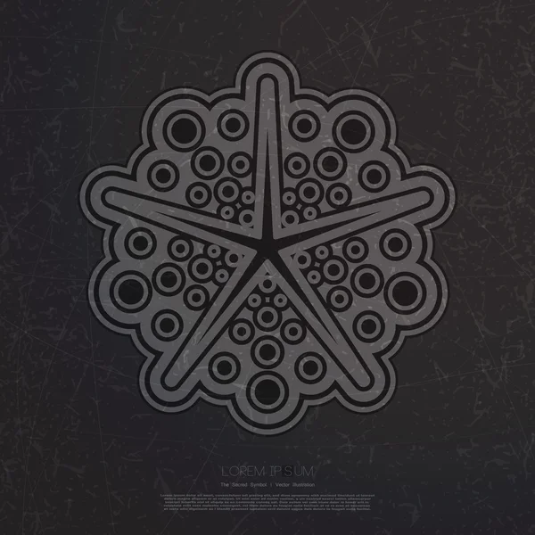 Geometrie-Symbol. dekorativer Grunge-Hintergrund — Stockvektor