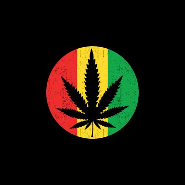 Grunge yaprağına esrar rastafarian 