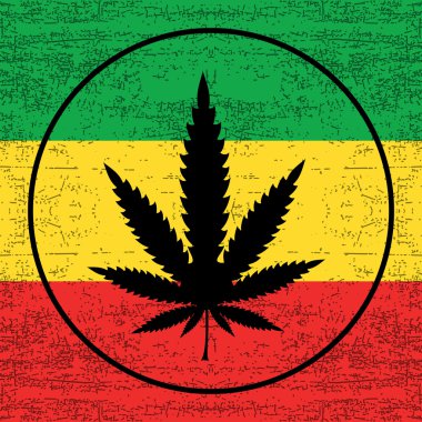 Grunge yaprağına esrar rastafarian 