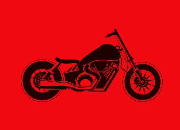 Klasik motosiklet siluet vektör — Stok Vektör
