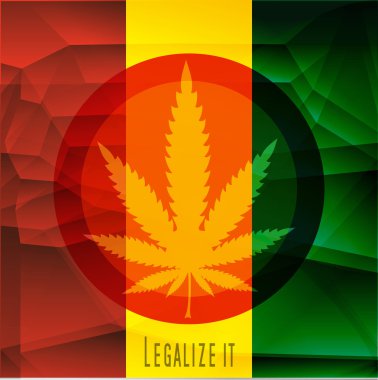 Daire içinde beyaz esrar yaprak 