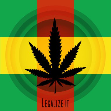 Siyah esrar yaprak daire 