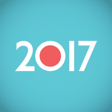 Mutlu yeni yıl 2017 kartı.