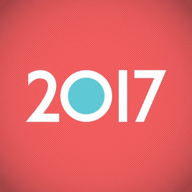 Mutlu yeni yıl 2017 kartı.