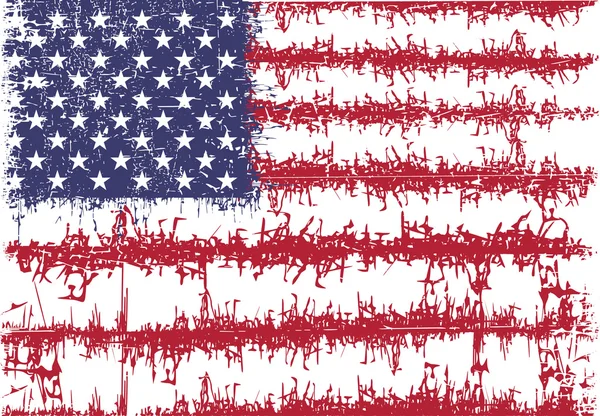 Flaga USA w grunge — Wektor stockowy
