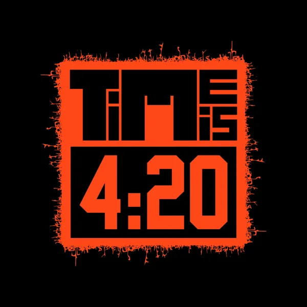 Tiempo es 420, banner vectorial — Vector de stock