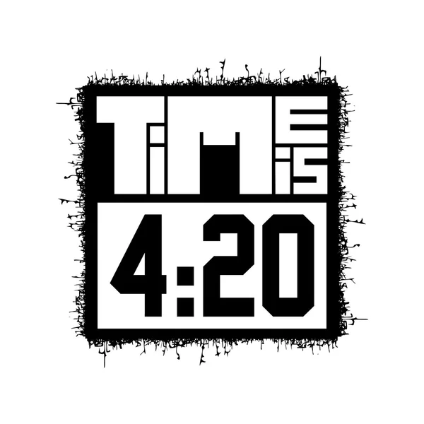 420, vektör afiş Zamanı — Stok Vektör