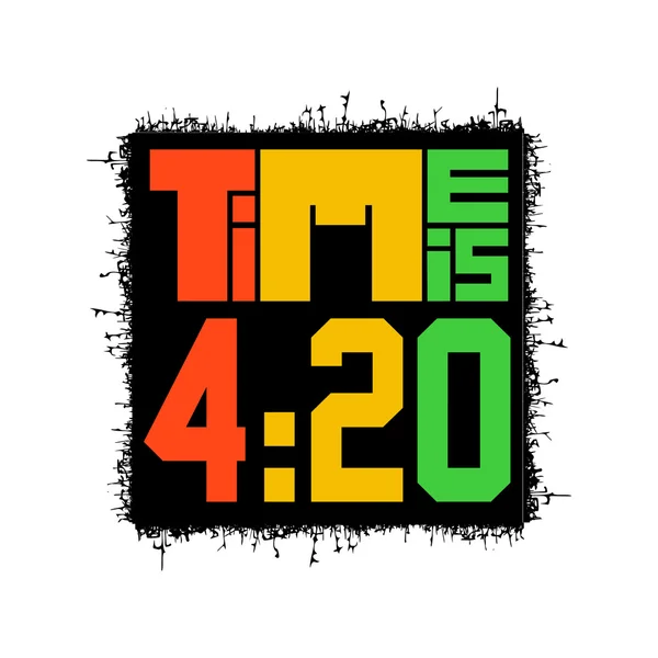 Le temps est 420, bannière vectorielle — Image vectorielle