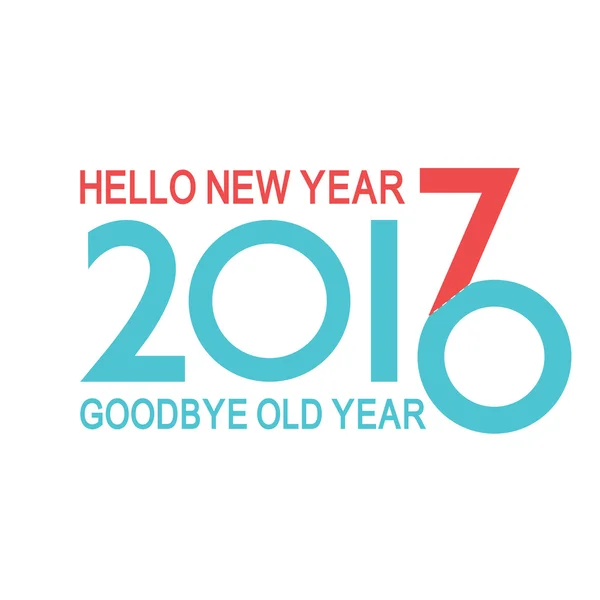 Вітаємо 2017 Новий рік, прощання 2016 рік . — стоковий вектор