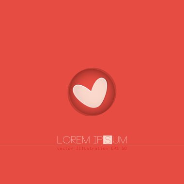 Daire içinde beyaz kalp