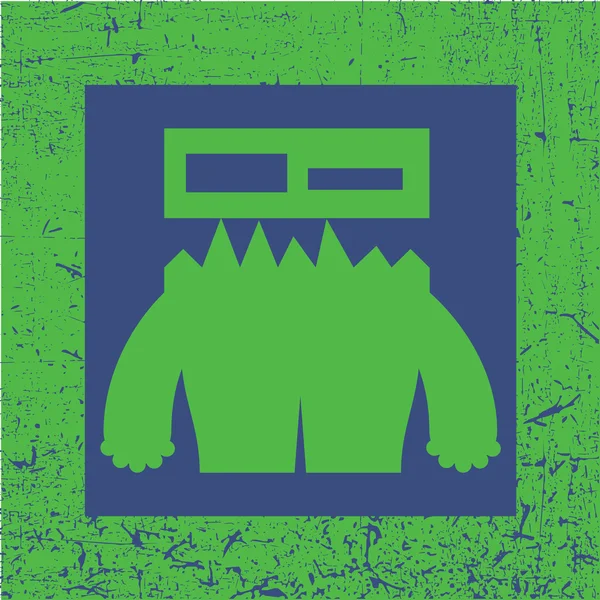 Monster op grunge achtergrond — Stockvector