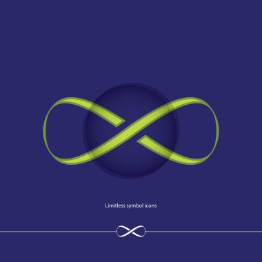 kırmızı zemin üzerine beyaz soyut sınırsız simgesi.