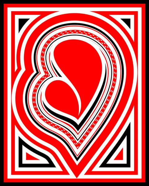 Tarjeta de San Valentín con corazón . — Vector de stock