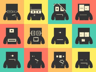 on iki canavarlar set.