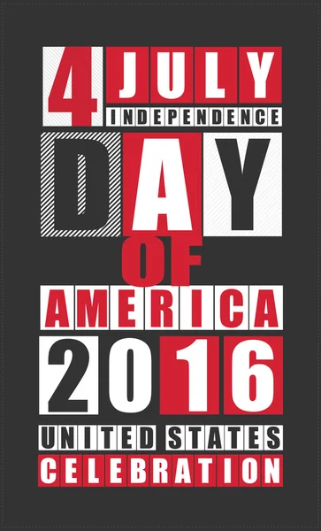 独立記念日 7 月 4 日アメリカ合衆国の。ベクトル図 — ストックベクタ