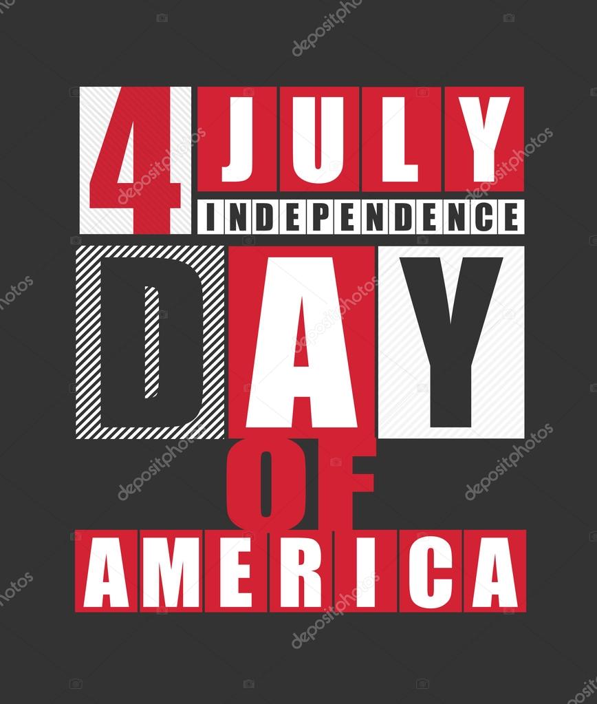 Independence Day 4 July United States of America. Vector illustration