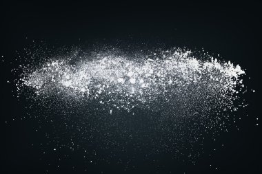 Set of dust powder clouds clipart
