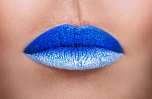 Lips with make up closeup — Stock Photo, Image