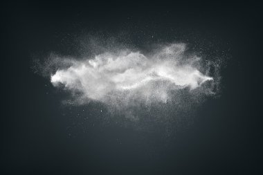 Abstract design of white powder cloud clipart