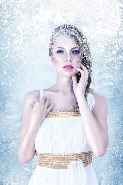冷凍の美しい少女 — ストック写真