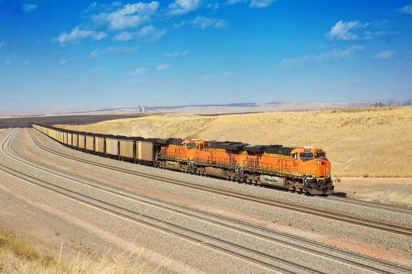 Diesel trains are transporting coal — Stock Photo, Image