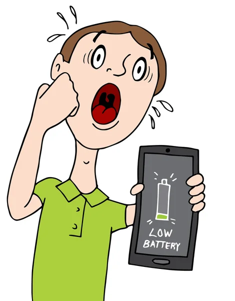 Смартфон низької батареї Смартфон Оповіщення — стоковий вектор