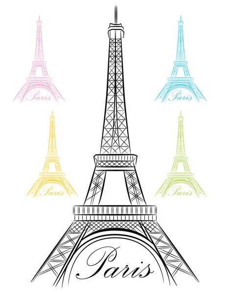 Icono de la Torre Eiffel de París — Vector de stock