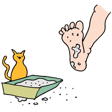 Adam kirli yavru kedi çöp kutusuna adım 
