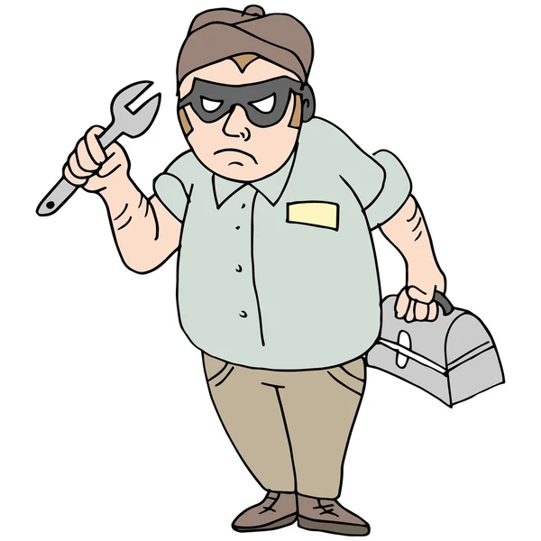 Handyman ladrão mecânico —  Vetores de Stock