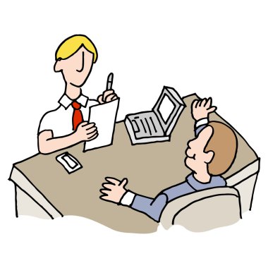 Adam başka bir adamla görüşme