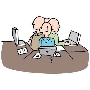 Stresli kalabalık işyeri ortamı